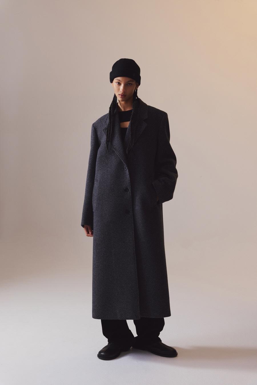 클래식 맥시 코트 CHARCOAL