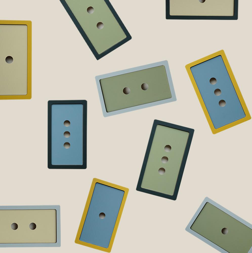 언커먼 스위치 / 컬러블록 시리즈 (사각형,1구/2구/3구)