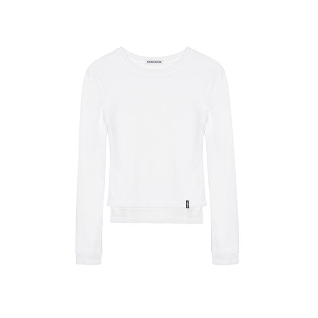 MINIMAL DOUBLE LAYERED LONG SLEEVE TOP_WHITE