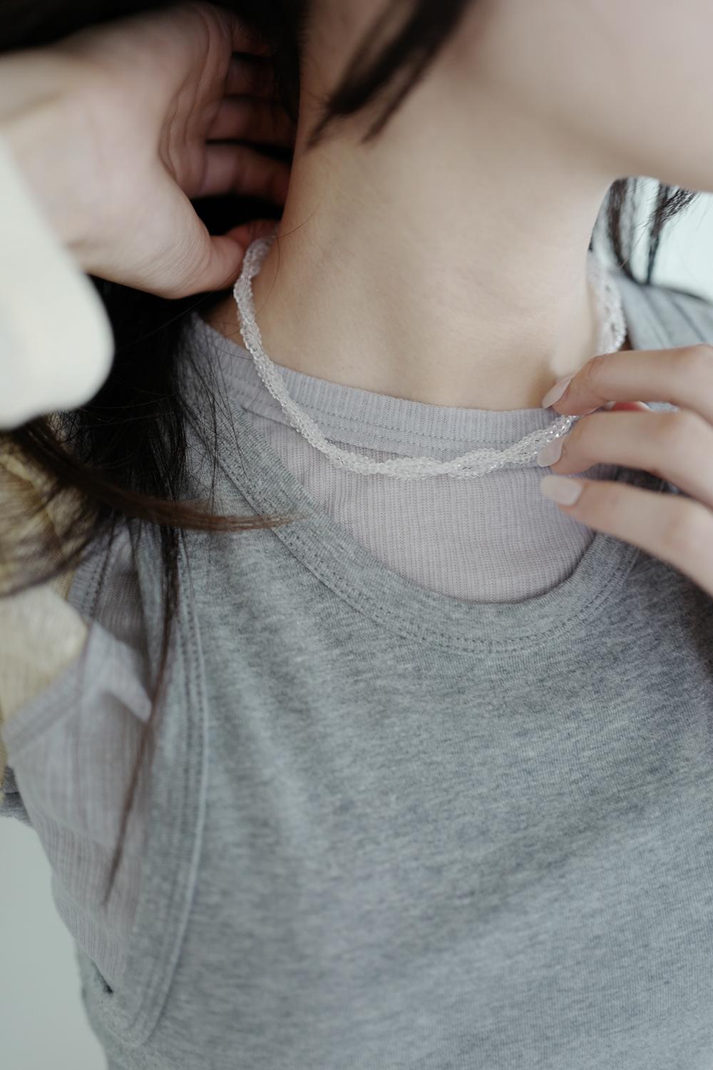 twist necklace(clear)