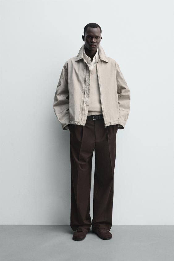 워싱 박시핏 재킷