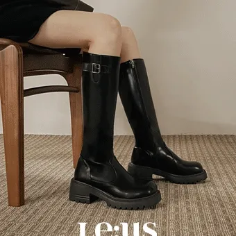 (날씬핏👍주문폭주) [MADE]  바이미 첼시&버클 롱부츠 3TYPE 플랫폼 통굽 데이트룩 슬림핏