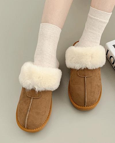 (당일출고) 포디 스웨이드 어그 털 퍼안감 슬리퍼