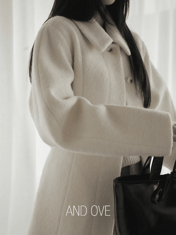 앤드오브 [직진입고💫/아이품절임박😲/made🤍/울100/하프코트/코트원피스] 앤드오브 부클 하프 울 코트