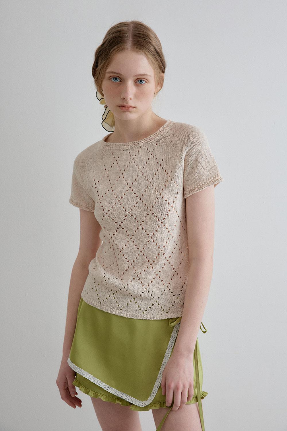 [6/10예약배송]soller skashi half knit_ecru