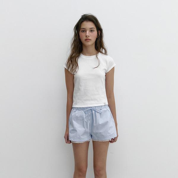 BUTTON BREEZE SHORTS (BLUE STRIPE)