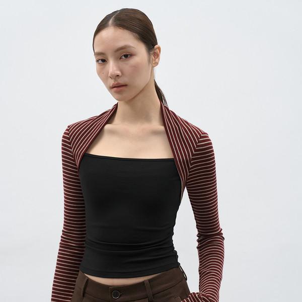 Stripe Bolero Layered Top