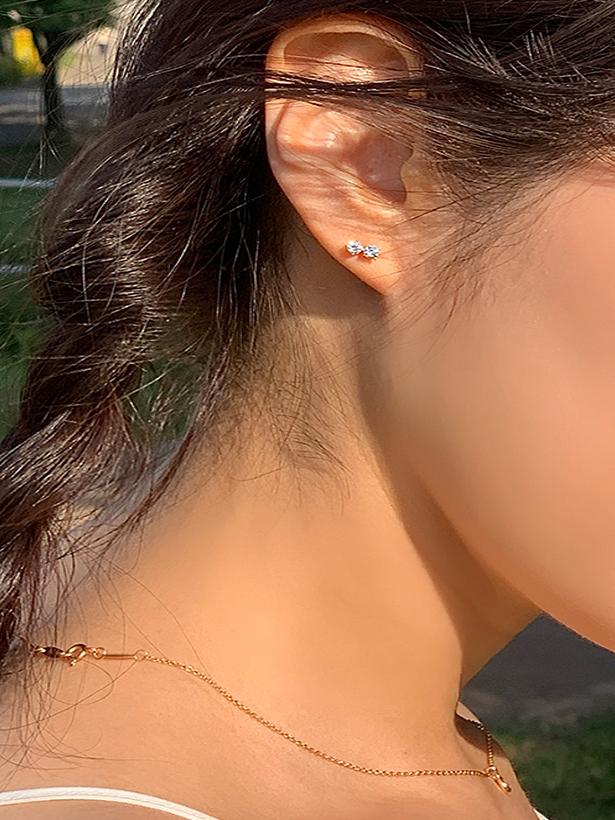 two cubic earring-일주일 소요