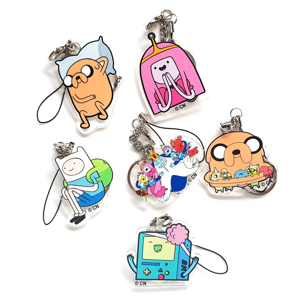 어드벤처타임 핀 제이크 공주 캐릭터 아크릴 열쇠고리 키링