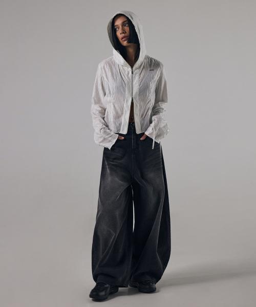 트리밍버드(TREEMINGBIRD)  Front Yoke Denim Pants [ Black ] - 사이즈 & 후기 | 무신사