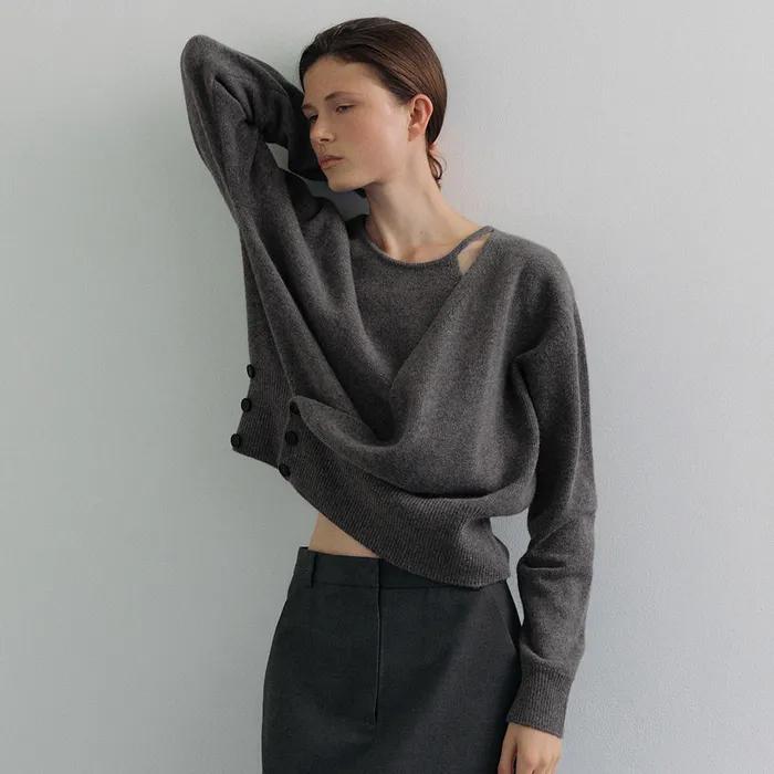 [36th] CASHMERE LAYERED KNIT_4COLOR