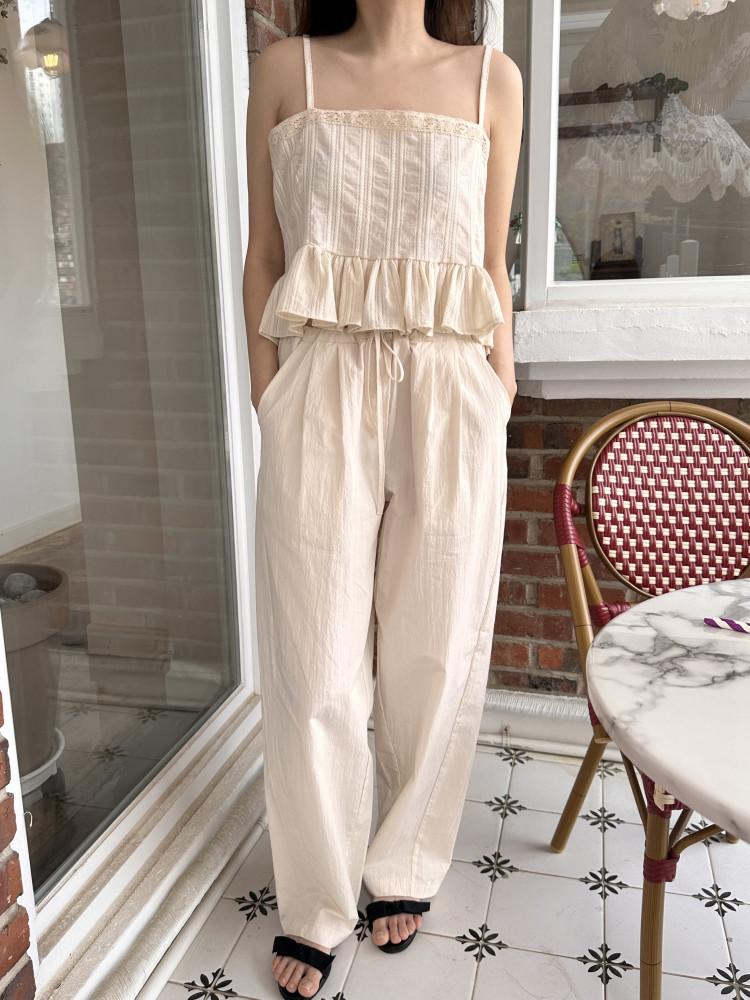 리버티 밴딩 핀턱 여름 팬츠 3col