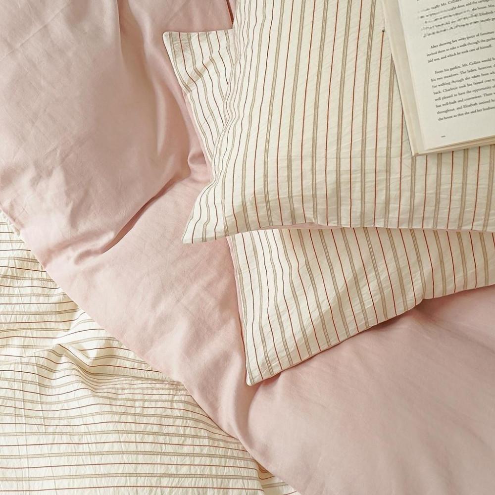 수심 Milktea Peach Bedding 밀크티 피치 베딩 이불 베개 세트 커버 침구