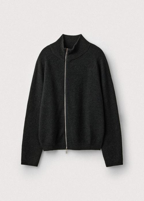 Yak Blended Wool Zip-Up Jacket_Taiga