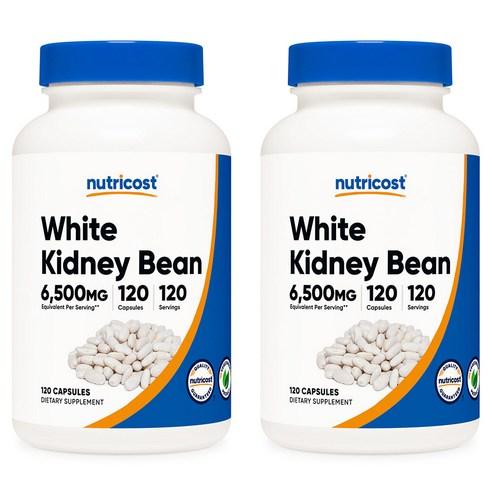 뉴트리코스트 화이트키드니 흰 강낭콩 650mg 캡슐 120회분, 120정, 2개 - 기타영양제 | 쿠팡