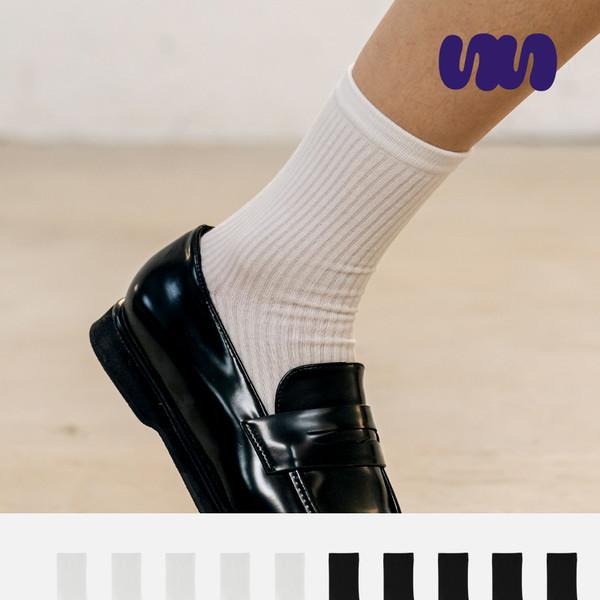 스테디삭 여성 베이직 립 크루 양말 10팩(PACK)