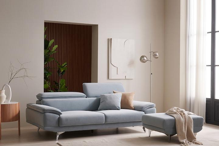 NEW 테오B) 3인 조야 기능성 패브릭소파(스툴 추가구매)