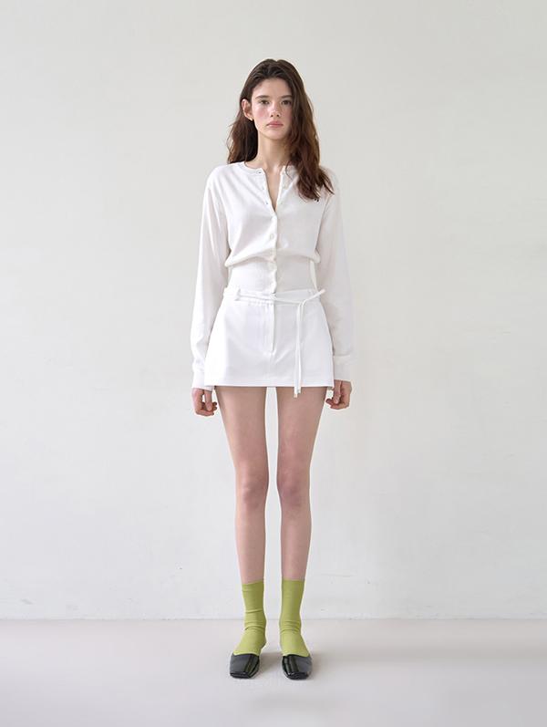 [6th 예약주문] MONA MINI SKIRT PANTS (WHITE)