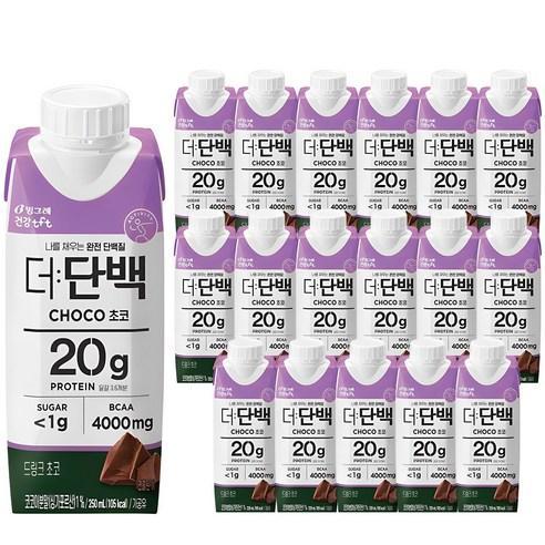 더단백 드링크 초코, 250ml, 18개 - 우유 | 쿠팡