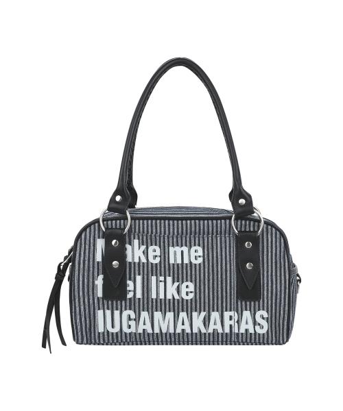 이우가마카라스(IUGAMAKARAS)  Striped Typography Bowling Bag - 사이즈 & 후기 | 무신사