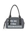 이우가마카라스(IUGAMAKARAS)  Striped Typography Bowling Bag - 사이즈 & 후기 | 무신사