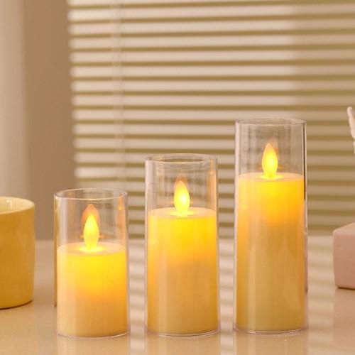 모어비 촛불 전기초 양초 led 캔들 티라이트 3 size