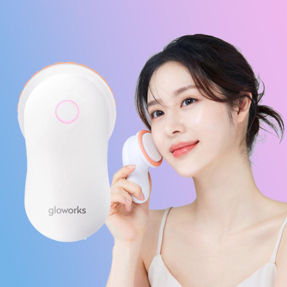 [패드 7매 증정]글로웍스 4D 모션 글로우 스킨 부스터 피부관리기 얼굴마사지기 뷰티 디바이스 각질 피지