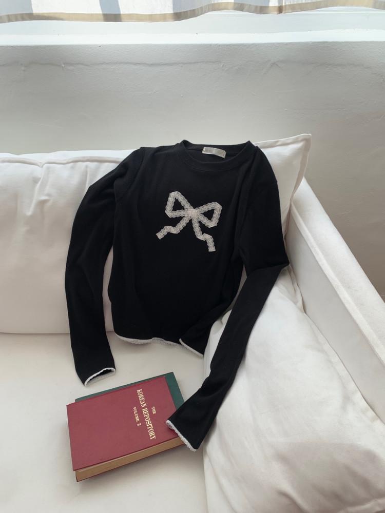 ribbon lace tee 리본 레이스 티