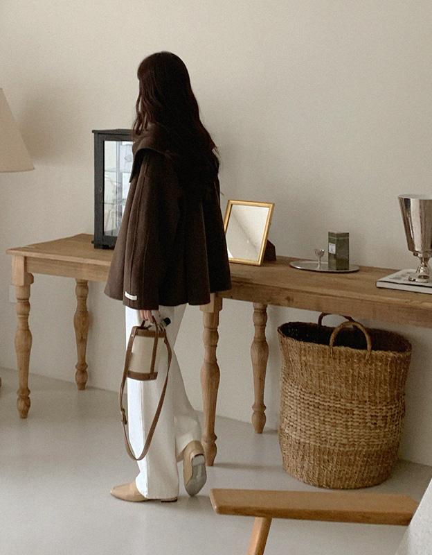 [made] *러브프롬* 세라 카라 핸드메이드 코트 (울 80%)