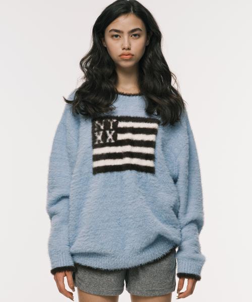 NYX FLAG KNIT BLUE