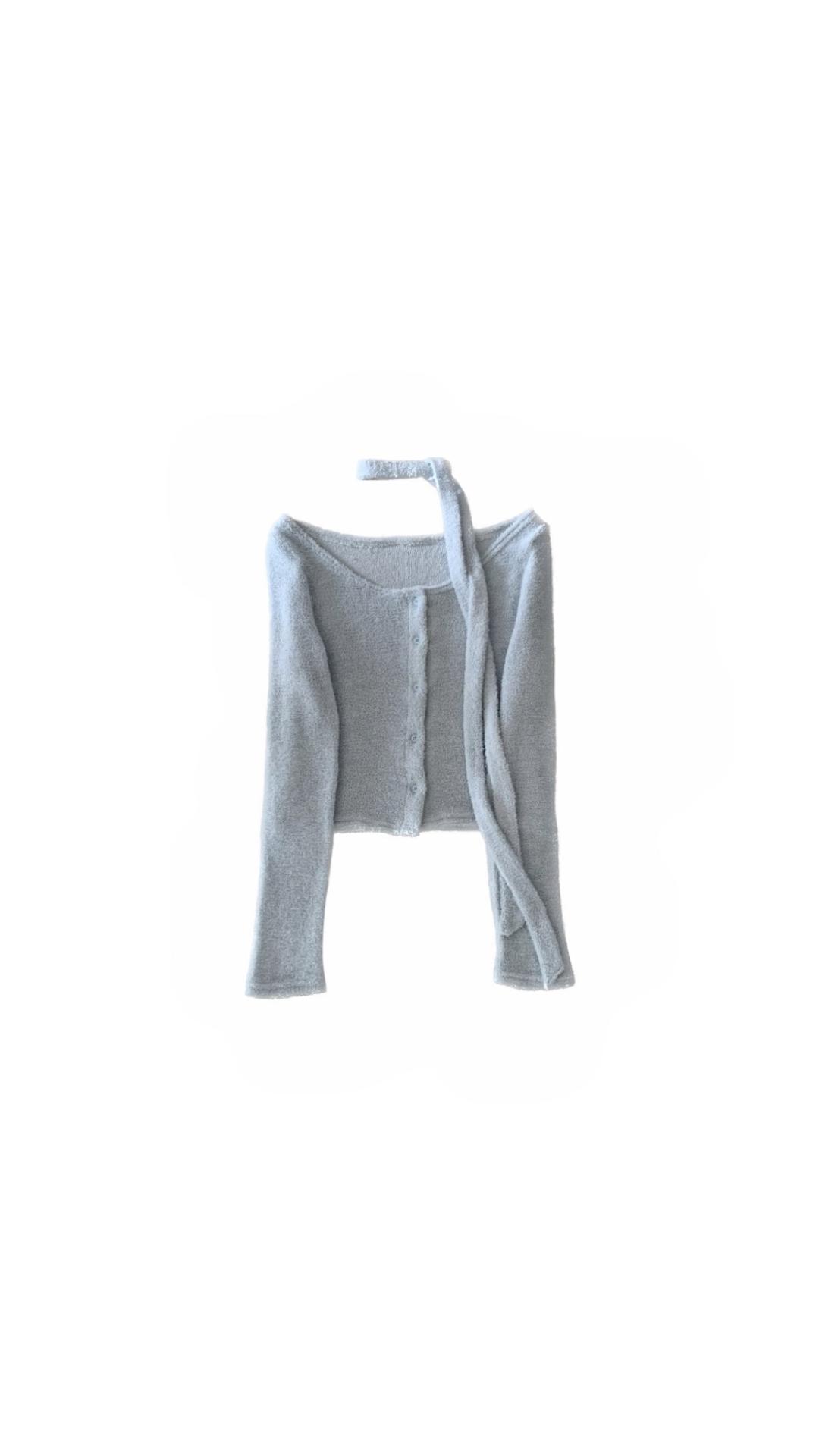 soft angora cardigan (blue)