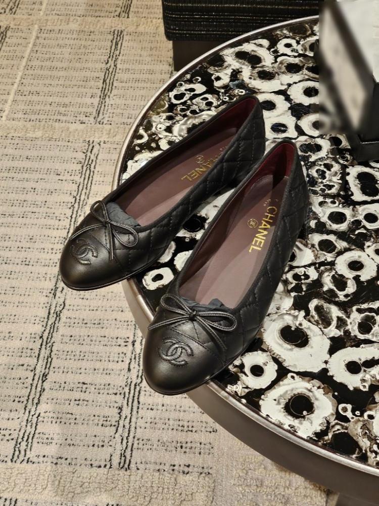 샤넬 CC 리본 퀼팅 발레리나 플랫 슈즈 G26250 X01725 94305 (블랙)