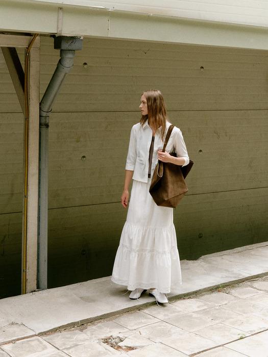 [1st REORDER] TIERED LONG SKIRT [WHITE]