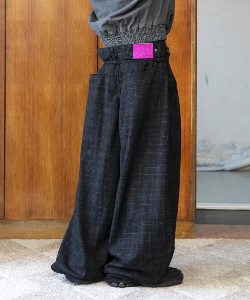 GP176 와이드 벌룬 울 팬츠 (BLACK)