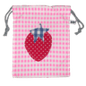 Handmade pouch ( pink checker)