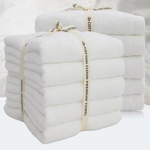 코튼클라우드 호텔수건 170g 40수 코마사, 흰색, 10개 - 수건 | 쿠팡