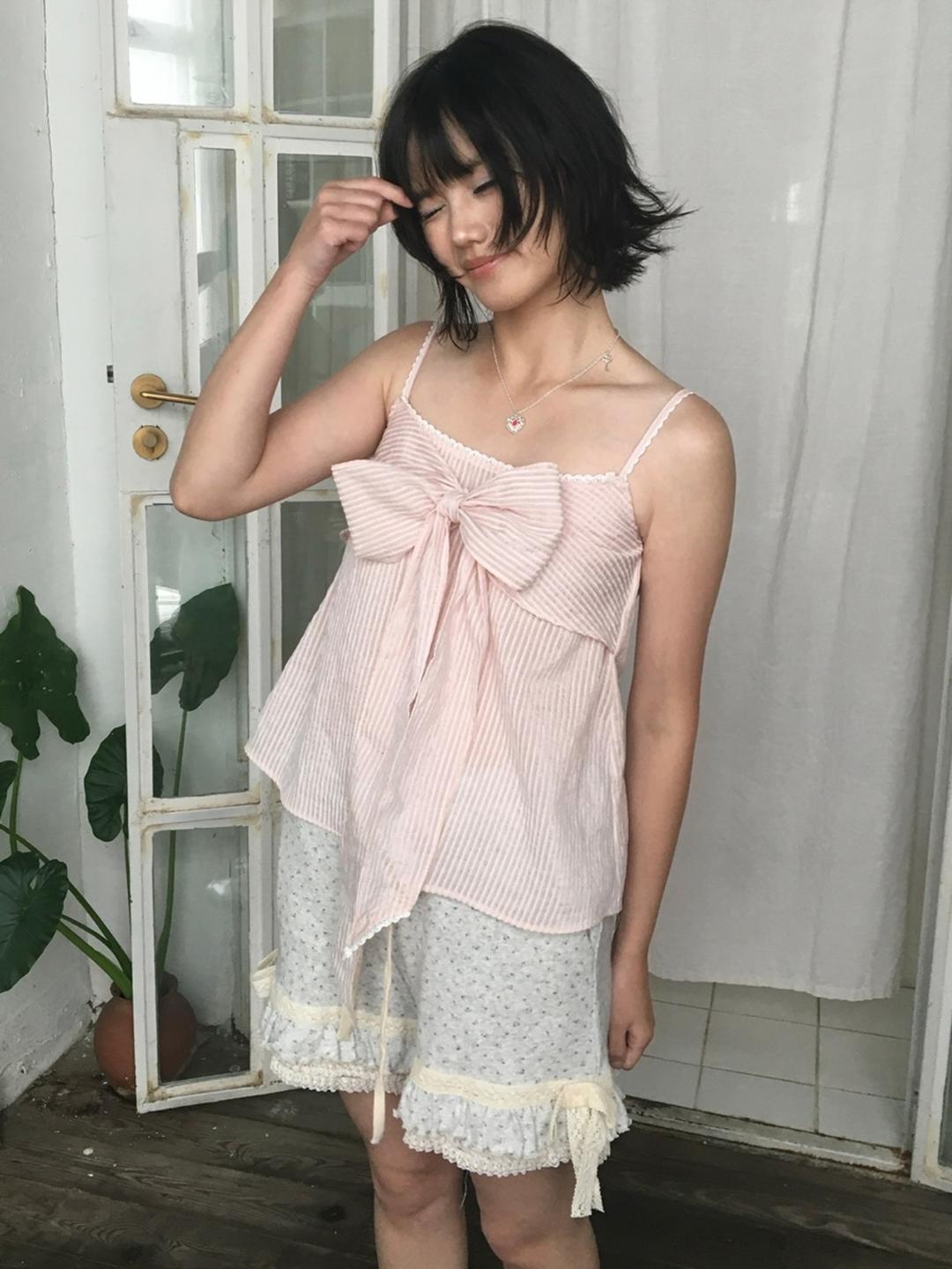SICASTRA Bow Knot Stripe Top