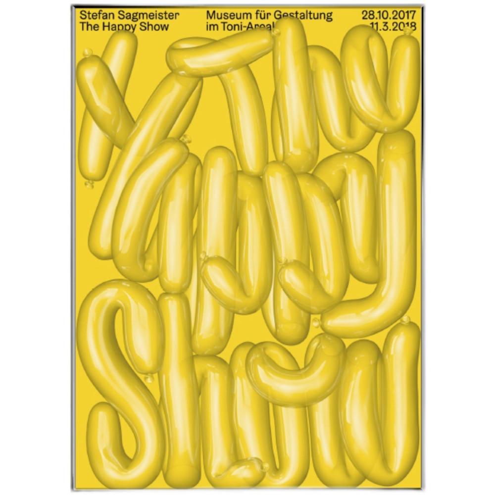 stefan sagmeister happy show 스테판 새그메이스터 해피 쇼 디자인 포스터 액자 나혼자산다 송민호