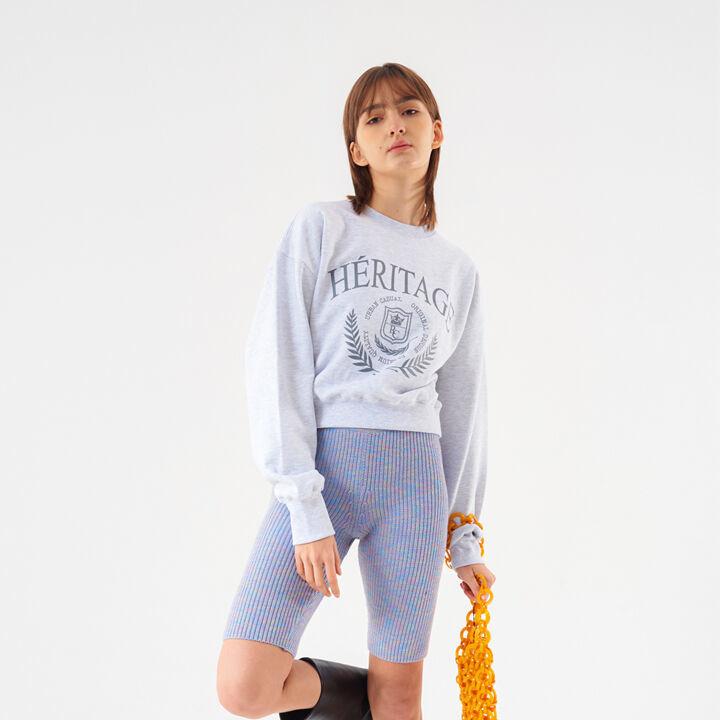 마마무 문별 착용_[W] Heritage Sweatshirts Light melange