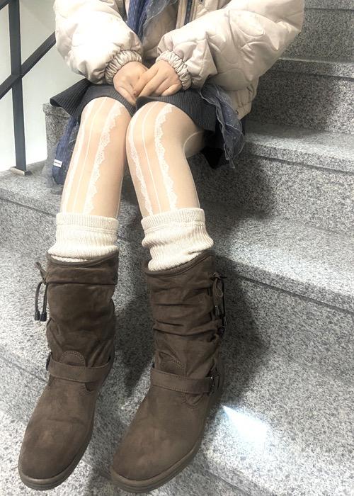 [best] pin lace stockings (4color)
