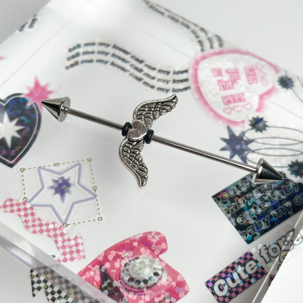 [사선피어싱] 큐피트 윙 인더스트리얼