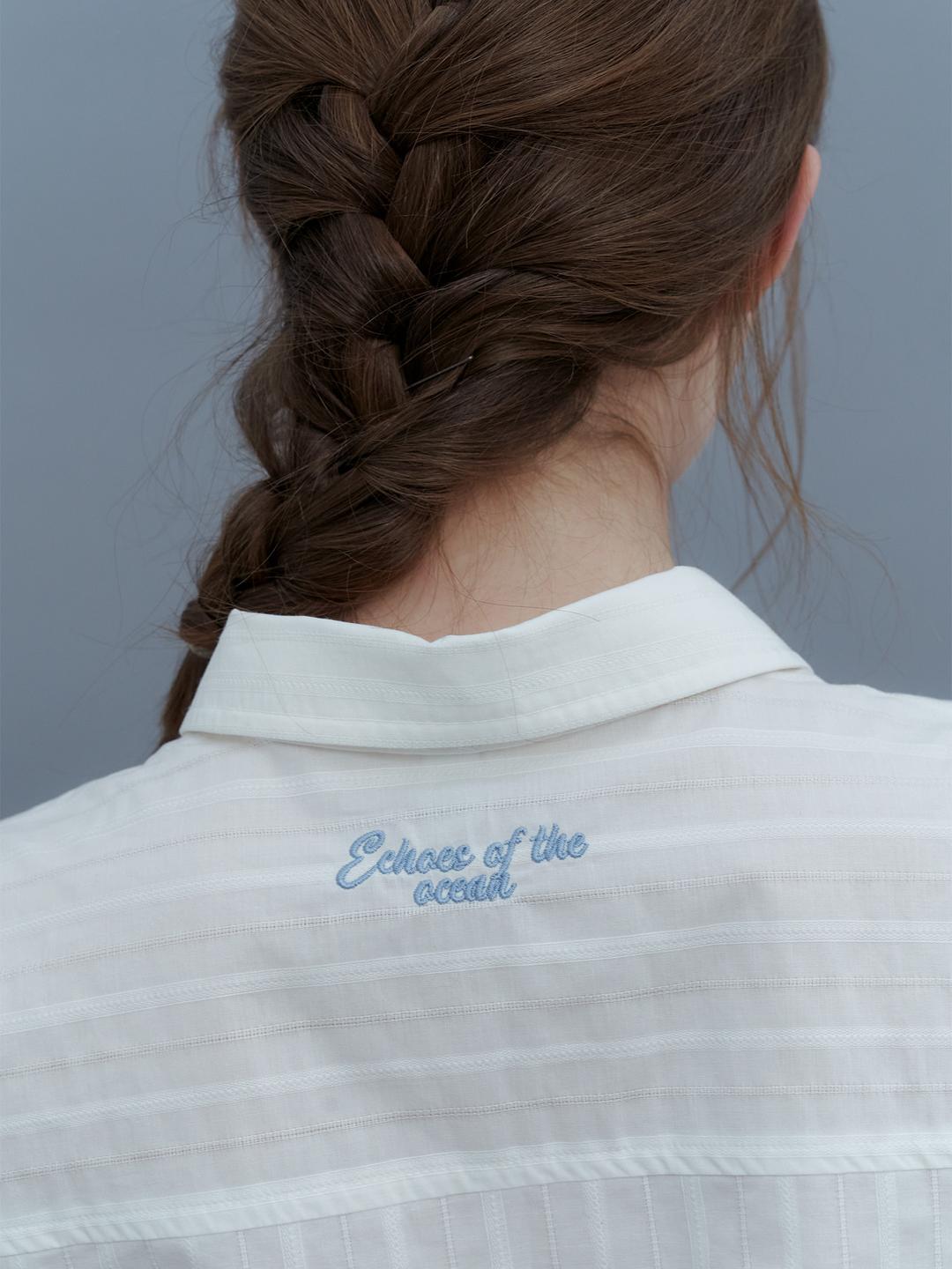 RE-ORDER / Echo embroidery half shirt