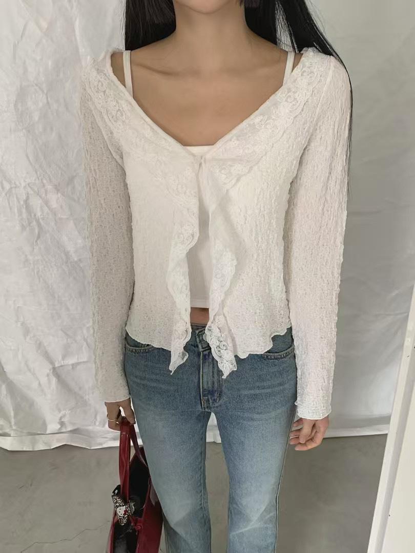 르아르디 보보 레이스 볼레로 (프릴 레이스 여리핏 가디건 25ss)