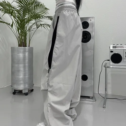 [unisex] side zipper color pants