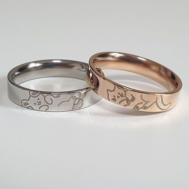 [후원반지] 유기견 유기묘 기부 / 써지컬스틸 우정 커플 반지
