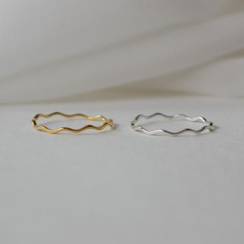 무배/실버925 씬 웨이브 은반지