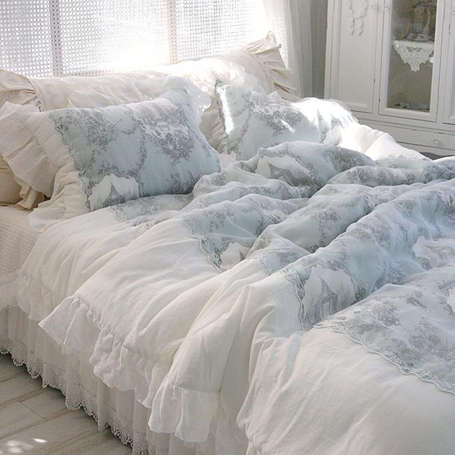 앤틱 명화 자수 린넨 모달 프릴 차렵침구