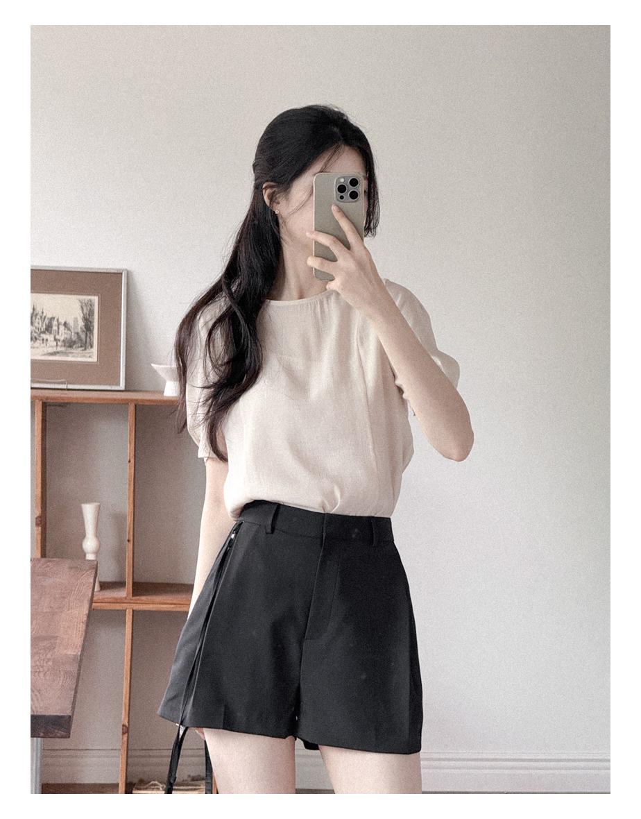 오비쥬 라운드 레이어 블라우스 (3colors)