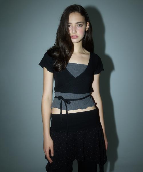 DUA GLITTER BALLERINA T - BLACK