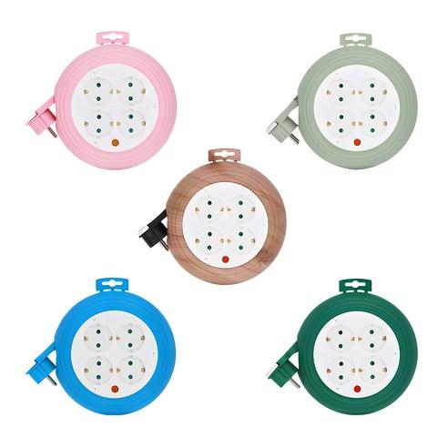 러그박스 원형 멀티탭 4구 이지콕 - 조명/배선/전기코드류 | 쿠팡